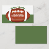 Football Baby shower Luier Raffle Ticket Informatiekaartje (Voorkant / Achterkant)