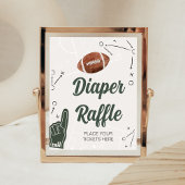 Football Baby shower Luierspoeling Poster