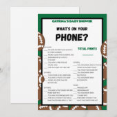 Football Baby shower spel, Voetbal - bewerkbare na Kaart (Voorkant / Achterkant)