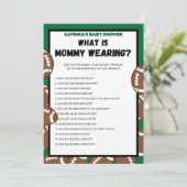 Football Baby shower spel, Voetbal - bewerkbare na Kaart (Staand voorkant)