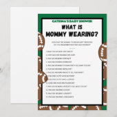 Football Baby shower spel, Voetbal - bewerkbare na Kaart (Voorkant / Achterkant)