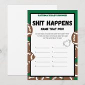 Football Baby shower spel, Voetbal - bewerkbare na Kaart (Voorkant / Achterkant)