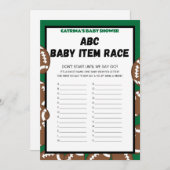 Football Baby shower spel, Voetbal - bewerkbare na Kaart (Voorkant / Achterkant)