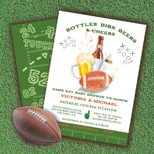 Football Baby shower Tailgate koppels Spel Dag Kaart