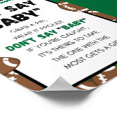 Football Baby shower teken Poster (Hoek)