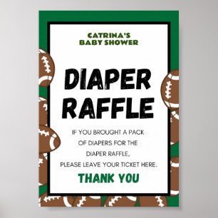 Football Baby shower teken Poster