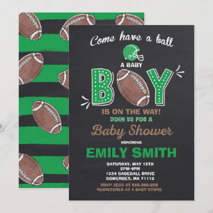 Football Baby shower Uitnodiging Sport Baby shower
