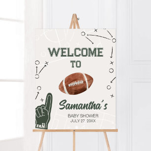 Football Baby shower Welkom Poster