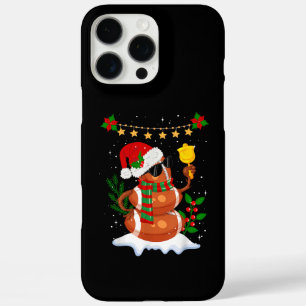 Football bal Snowman Santa Hat Vrolijk Kerstfeest iPhone 16 Pro Max Hoesje