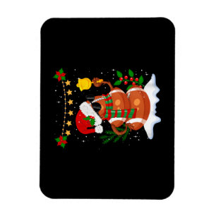 Football bal Snowman Santa Hat Vrolijk Kerstfeest Magneet