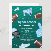 Football Ball Invitation d'anniversaire (Devant / Derrière)