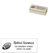 Football Ball Return Address Rubberstempel (Gestempeld)
