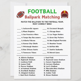 Football Ballpark Matching Game