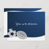 Football Bar Mitzvah Carte Réception (Devant / Derrière)