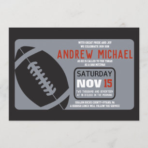FOOTBALL Bar Mitzvah Invitation