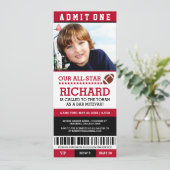 Football Bar Mitzvah Invitations (Debout devant)