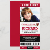 Football Bar Mitzvah Invitations (Devant / Derrière)