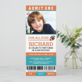 Football Bar Mitzvah Invitations (Debout devant)