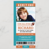 Football Bar Mitzvah Invitations (Devant / Derrière)