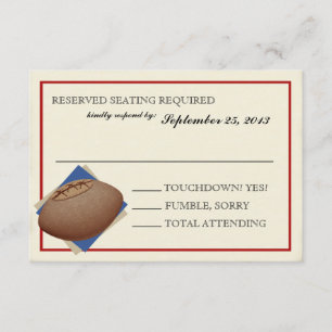 Football Bar Mitzvah Reageer RSVP Kaartje