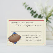 Football Bar Mitzvah Reageer RSVP Kaartje (Staand voorkant)