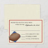 Football Bar Mitzvah Reageer RSVP Kaartje (Voorkant / Achterkant)