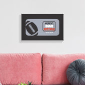 FOOTBALL BAT Bar Mitzvah Sign-In Memory Board Canvas Afdruk (Insitu (Woonkamer))