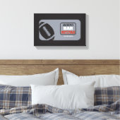 FOOTBALL BAT Bar Mitzvah Sign-In Memory Board Canvas Afdruk (Insitu (Slaapkamer))