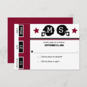Football Billet Mariage RSVP (Devant / Derrière)
