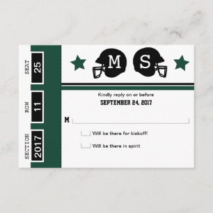 Football Billet Mariage RSVP