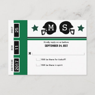 Football Billet Mariage RSVP