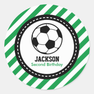 Football Birthday Baby shower Ronde Sticker