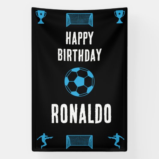 Football Birthday Banner (Verticaal)