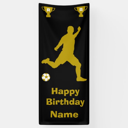 Football Birthday Banner (Verticaal)