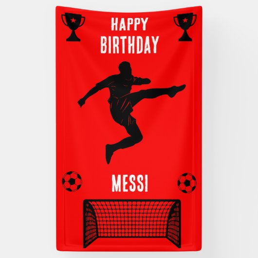 Football Birthday Banner (Verticaal)