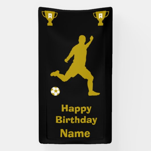 Football Birthday Banner (Verticaal)