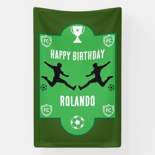 Football Birthday Banner (Verticaal)
