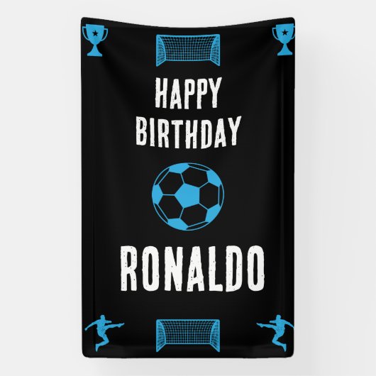 Football Birthday Banner (Verticaal)
