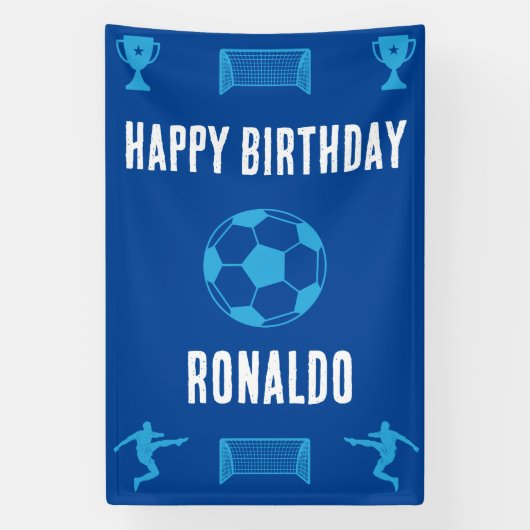 Football Birthday Banner (Verticaal)