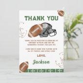 Football Birthday Bedankkaart (Staand voorkant)