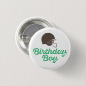 Football Birthday Boy Button (Voorkant /achterkant)