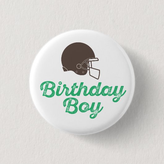 Football Birthday Boy Button (Voorkant)