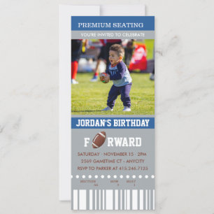 Football Birthday   Foto van Birthday Invite Kaart