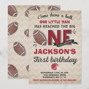 Football Birthday Invitation Football 1er Annivers