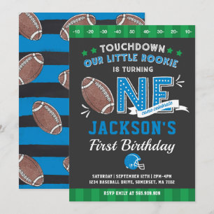 Football Birthday Invitation Football 1st Birthday Kaart