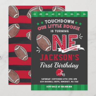 Football Birthday Invitation Football 1st Birthday Kaart