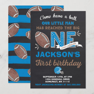 Football Birthday Invitation Football 1st Birthday Kaart