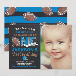 Football Birthday Invitation Football 1st Birthday Kaart