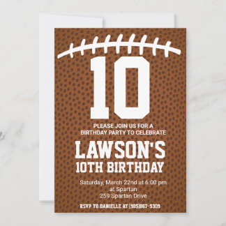 Football Birthday Invite Kaart