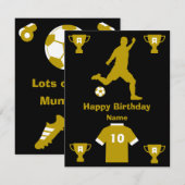 Football Birthday Kaart (Voorkant / Achterkant)